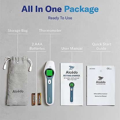 Alcedo Forehead and Ear Thermometer for Adults, Kids, and Baby