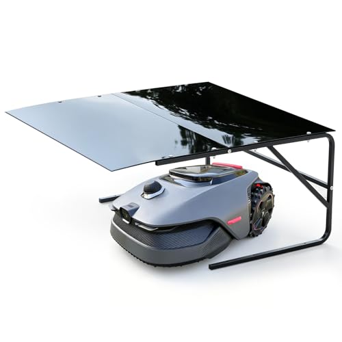 Robot Mower Garage, Rainproof UV-Proof Shelter for All Mowers（Large-Size） - color: black