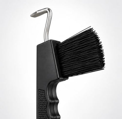 Horse Hoof Pick with Brush, Soft Touch Ergonomic Black Handle, Durable Hoof Cleaning Tool for Horses, Ponies & Farrier Hoof Care