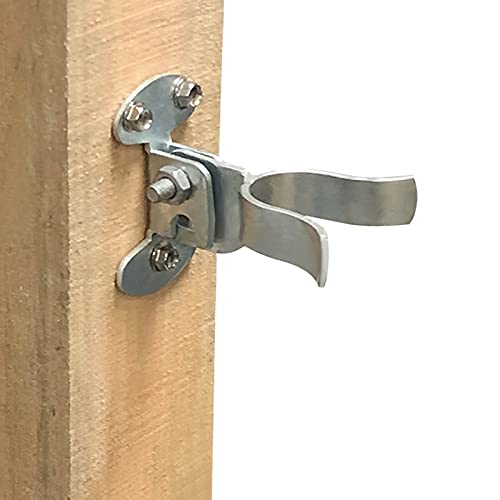 1-3/8" Flat Back Wall Mount Fork Gate Latch - Gate Latch Hardware with Screws or Lag Bolt for Gate Frames, Easily Mounts to Wooden Gate Post or Wall - size: 1-3/8"