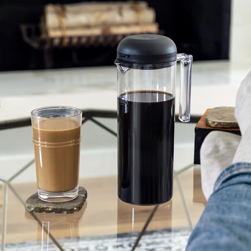 VINCI Cold Brew 360 Dual-Filter Iced Coffee Maker, 47 oz Pitcher - size: 1.4 Liters - Plastic Pitcher