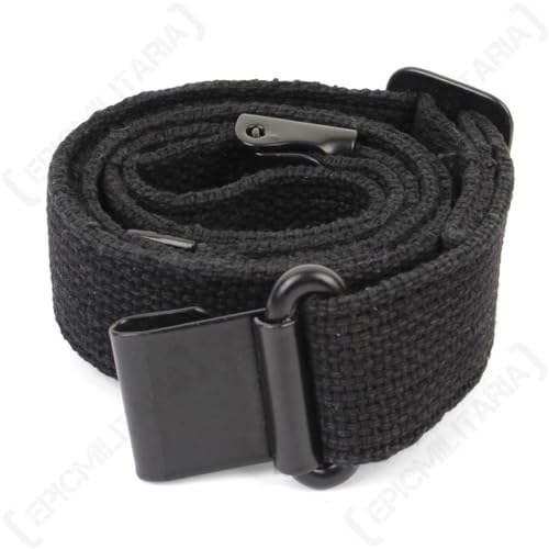 M1 Garand Cotton Sling (Black) US WWII M1 Garand Canvas Rifle Web Sling with Correct WW2 Hardware