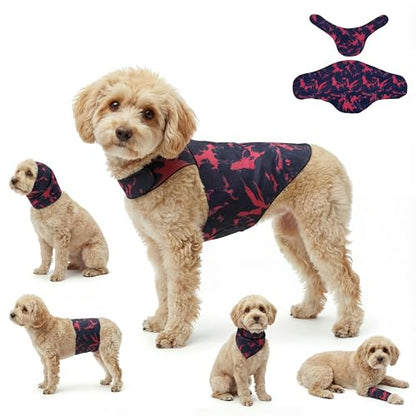 Dog & Cat Surgery Recovery Suit and Anxiety Wrap - color: Tie-Dye HH, size: S