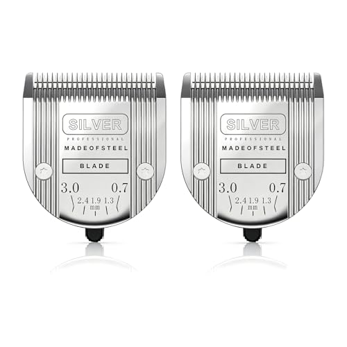 Adjustable Dog Grooming Clipper 5 in1 Blade for Wahl Bravure, Silver,2PCS - color: Silver/2pcs