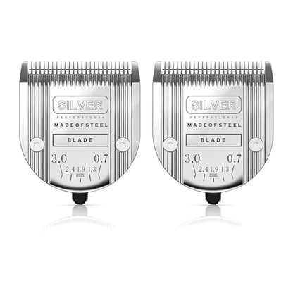 Adjustable Dog Grooming Clipper 5 in1 Blade for Wahl Bravure, Silver,2PCS - color: Silver/2pcs