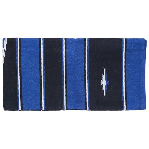 Tough 1 Wool Sierra Saddle Blanket - color: Black/Royal Blue/Cream