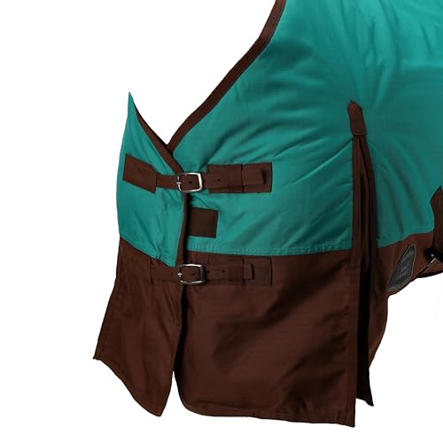Showman Waterproof & Breathable 1200 Denier Turnout Horse Blanket - color: Blue, size: 68"