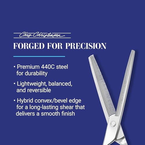 Chris Christensen Classic Series Grooming Shears, 7 in Thinner Shear, Groom Like a Professional, Any Skill Level, Made From 440C Japanese Steel - size: 7 inch Thinner