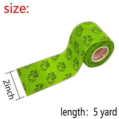 12Rolls Vet Tape Wrap, 2 inch Self Adhesive Bandage Wrap for Dog Pet