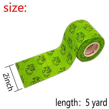 12Rolls Vet Tape Wrap, 2 inch Self Adhesive Bandage Wrap for Dog Pet