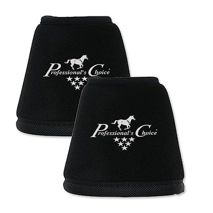 Professional's Choice Quick-Wrap Bell Boots | Ultimate in Hoof and Soft Tissue Protection | 360 Degree Wrap | Small, Medium, Large - color: Black, size: Small