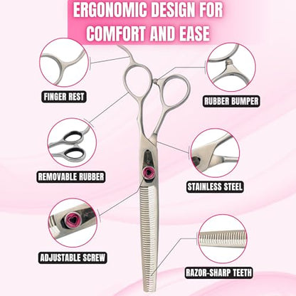 Kenchii Love Dog Grooming Shears, 46 Tooth Thinner - size: 46 Tooth Thinner