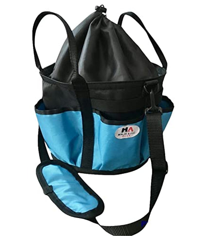 Majestic Ally horse Grooming Organizer Tote Bag - color: Hurricane Blue