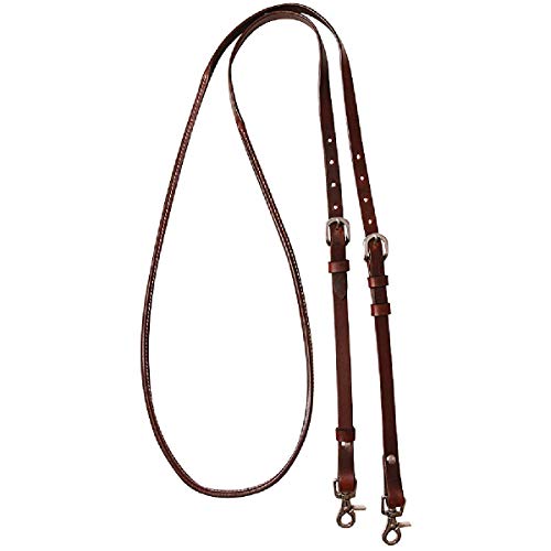 Cashel Company 8 Foot Adjustable Reins w/Rawhide Trim
