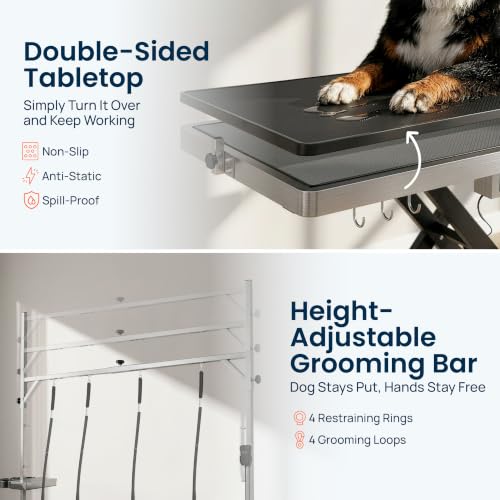 KANIS Professional Electric Dog Grooming Table - Heavy Duty - color: BLACK, size: 49"