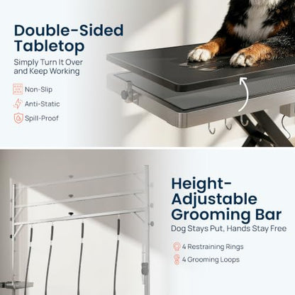KANIS Professional Electric Dog Grooming Table - Heavy Duty - color: BLACK, size: 49"