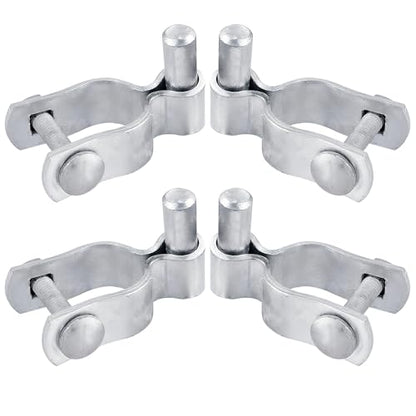 2-3/8" Chain Link Fence Frame Gate Post Male Hinge, Pack of 4,Galvanized Steel Gate Hinge for Fence Posts, Bolts & Nuts Included - size: 2-3/8" Male