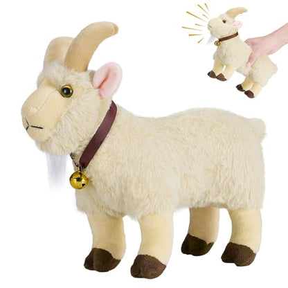 Screaming Goat Plush Toy, Goat Stuffed Animal with Funny Screaming Sound – Prank Gift for Kids, Friends, and Coworkers