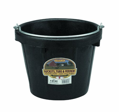 Little Giant® Rubber Pail | All-Purpose Heavy Duty Rubber Bucket | Water Bucket | 8 Quarts - size: 8 quart