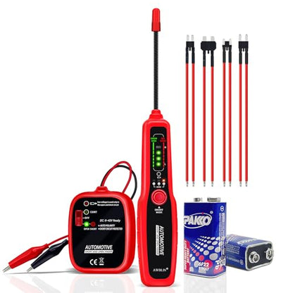 AWBLIN Wire Tracer Automotive Short & Open Finder Circuit Breaker Finder | DC 6-42V Car Broken Wire Detector Tool Electrical Circuit Tester Fault Probe Cable Tracker Auto Wire Locator