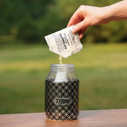 Terro T380 Outdoor Reusable Fly Magnet Fly Trap - Poison Free Trap with Bait (Pack of 2)