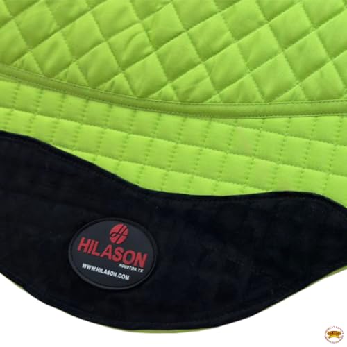 HILASON Western All Purpose Horse English Saddle Pad | All-Purpose - color: Lime Green