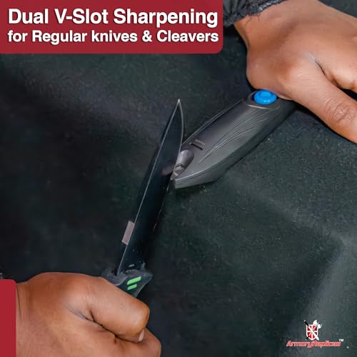 Armory Replicas™ - Samurai Shark Tungsten Carbide Knife Sharpener – Your Ultimate Blade Buddy for Every Task! Sharpen Scissors, Kitchen Knives, Lawn Tools, and More with Ease