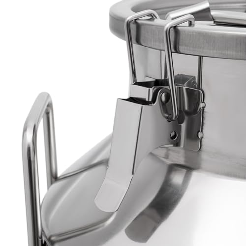 Stainless Steel Milk Can,60L Milk Bucket Wine Pail Bucket With Faucet,Milk Can Tote Jug for Milk Wine Liquid Storage Container (16 Gal / 60 L With Faucet) - size: 16 Gal / 60 L With Faucet