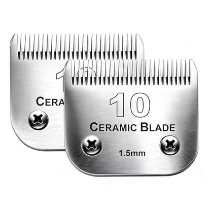 2PC 10 Blade Dog Grooming Clipper Blades Compatible with Andis Dog Clipper - color: 2pc 10:1/16''(1.5mm)