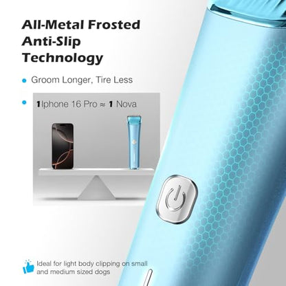 Professional Dog Grooming Clipper with 5-in-1 Replacement Blade - color: Blue