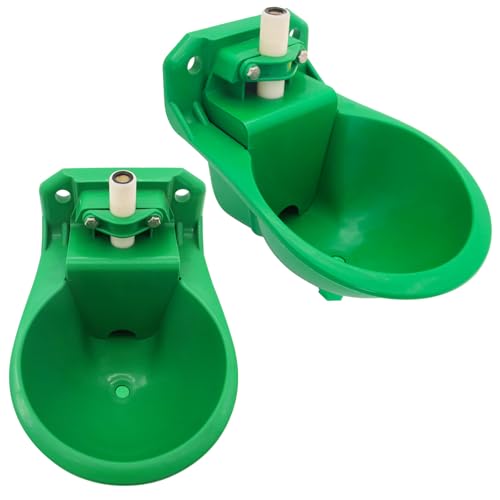 2PCS Automatic Goat Water Bowl with Copper Float Valve Drain Hole
