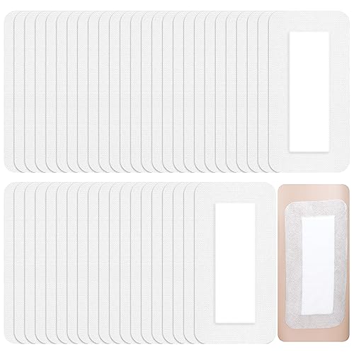 Nuanchu 60 Pcs Bordered Gauze Adhesive Dressing Waterproof, 4 x 8 Inch - size: 4 x 8 Inch