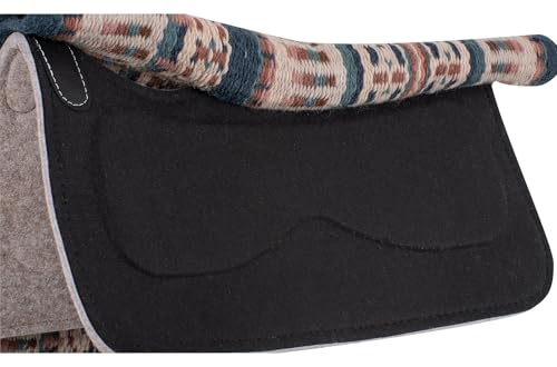 Classic Equine ESP Contour Blanket Top Pad, 3/4-inch, Navy-Peacock, 32 x 34