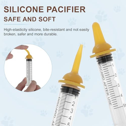 Kitten Bottle Feeding Kit, Pet Nursing Kit, Yellow, 1 Set | Easy-to-Use Kitten Feeding Set, Complete Care Solution for Feeding, Kitten Bottle Feeding Set with Nursing Nipples - color: Yellow