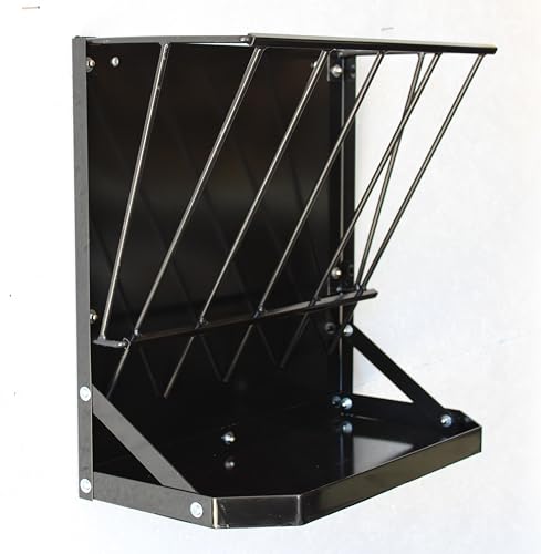 Premium Wall-Mount Metal Hay Feeder for Goats and Sheep - Essential Goat Supplies and Accessories for Barns, Pens, and Livestock Shelters.