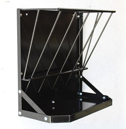 Premium Wall-Mount Metal Hay Feeder for Goats and Sheep - Essential Goat Supplies and Accessories for Barns, Pens, and Livestock Shelters.