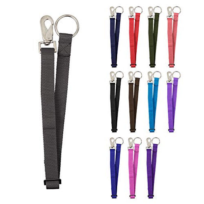 Derby Originals Heavy Duty Adjustable 30” Nylon Hanging Bucket Straps for Water and Feed Buckets - Available in 16 Colors and Patterns (Charcoal) - color: Charcoal