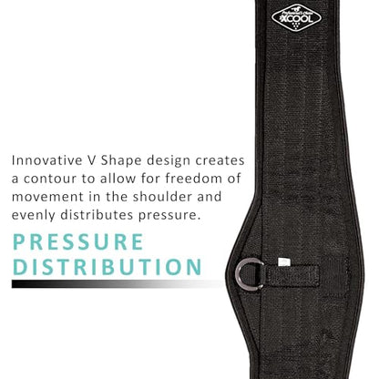 Professional's Choice 2XCool Contoured Fit English Horse Girth - color: Black, size: 48"