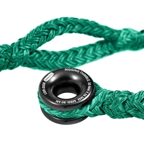 Pelican Rope 3/4" - 15 FT - Green Adjustable Rigging Block Sling with Aluminum Ring - 20,000 LBS MBS / 2,000 LBS WLL, 12 Strand, Polyester, Arborist Sling, Tree Climbing Gear - Single-Head - style: Single-Head | 3/4" – 15 FT