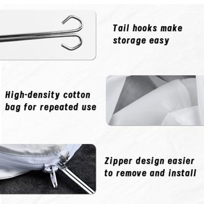4 Pcs Ultra Fine Mesh Strainer Bags Reusable Mesh Filter Bag | 4 Pcs Ultra Fine Mesh Strainer Bags with 2 Pcs Handle Frame, Reusable Mesh Filter Bag for Filter Juice Nut Milk Oil and Soup