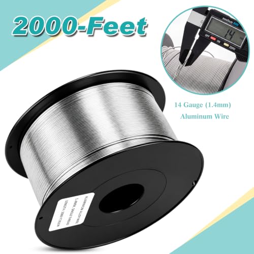 Gisafai 2000 ft 17 Gauge Aluminum Wire for Electric Fencing - size: 2000 ft 15 Gauge