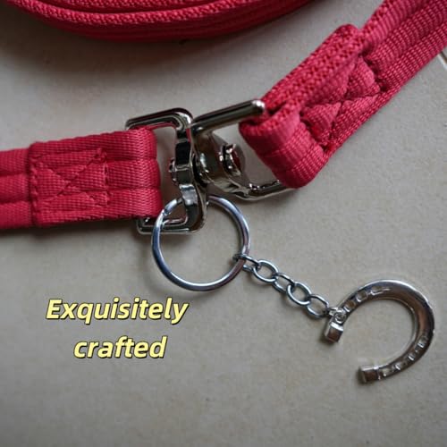 2PCS Adjustable Horse Halter&Horse Training Lunge LINE Double-Buckle Anti-Entanglement Soft BUT Firm Used for Equestrian Training and Training