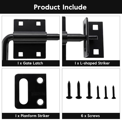 HOME MASTER HARDWARE Heavy Duty Slide Bolt Gate Latch, 1 Pack Door Latch