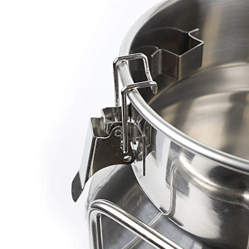 Milk Can Food Grade Stainless Steel Milk Transport Can Milk Bucket Wine Pail Bucket Milk Can Tote Jug with Sealed Lid for Milk Wine Liquid Storage Container (10.5 Gallon / 40 Liters) - color: 10.5 Gallon / 40 Liters