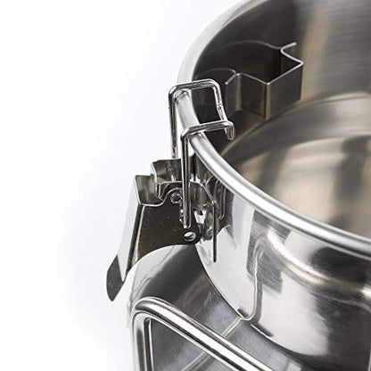 Milk Can Food Grade Stainless Steel Milk Transport Can Milk Bucket Wine Pail Bucket Milk Can Tote Jug with Sealed Lid for Milk Wine Liquid Storage Container (8 Gallon / 30 Liters) - color: 8 Gallon / 30 Liters