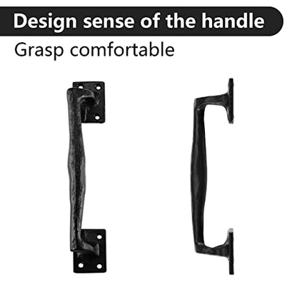 HOME MASTER HARDWARE 9-3/4" Rustic Gate Handle, 2 Pack Barn Door Handles