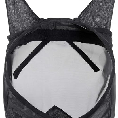 Harrison Howard CareMaster Horse Fly Mask Half Face with Ears Black XL Extra Full Size - color: Black, size: Extra Full (X-Large)