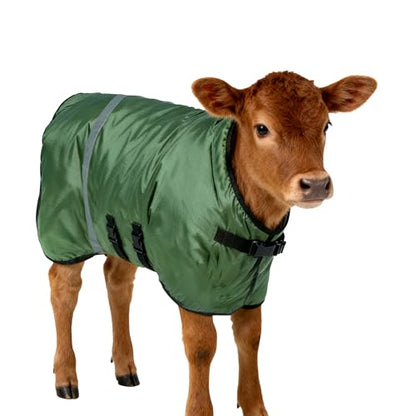 1 Pack Green Calf Coat, Calf Blanket, Warm Sheet for Calves, Goats, Donkeys and Other Livestocks