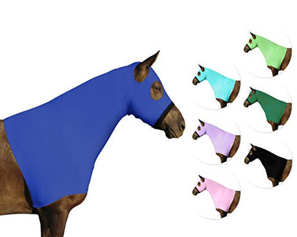 Comfort Stretch Lycra Sleazy Slicker Horse Hood Neck Cover