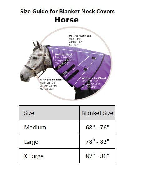 Warrior V-Free Horse Turnout Blanket | Wither Relief | Horse Neck Cover | Horse Blankets for Winter Waterproof | Medium Winter Horse Blankets